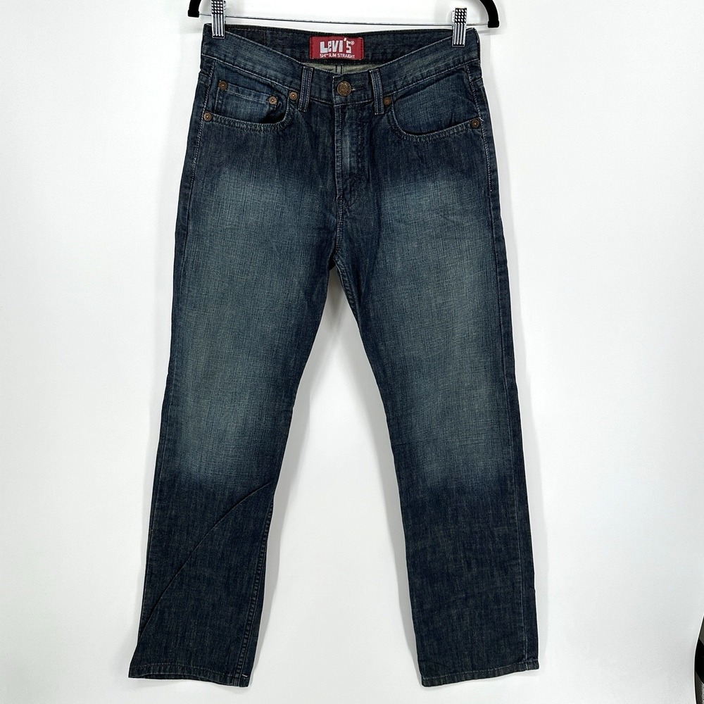 Levis 514 Slim Straight Leg Jeans Mens 29x29 (28x30) Blue Dark Wash